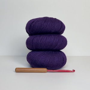 Purple Baby Alpaca Yarn for Crocheting or Knitting from Peru  Super Soft Baby Alpaca Yarn color Purple Indiecita Baby Alpaca Yarn DK