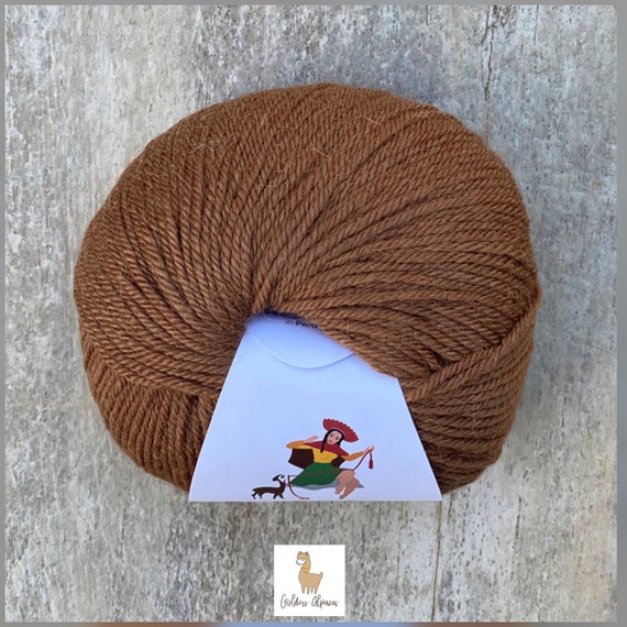Brown Baby Alpaca Yarn for Crocheting or Knitting/ INDIECITA DK Baby Alpaca  Yarn/ Luxurious and Soft Alpaca Yarn for Hats & More 