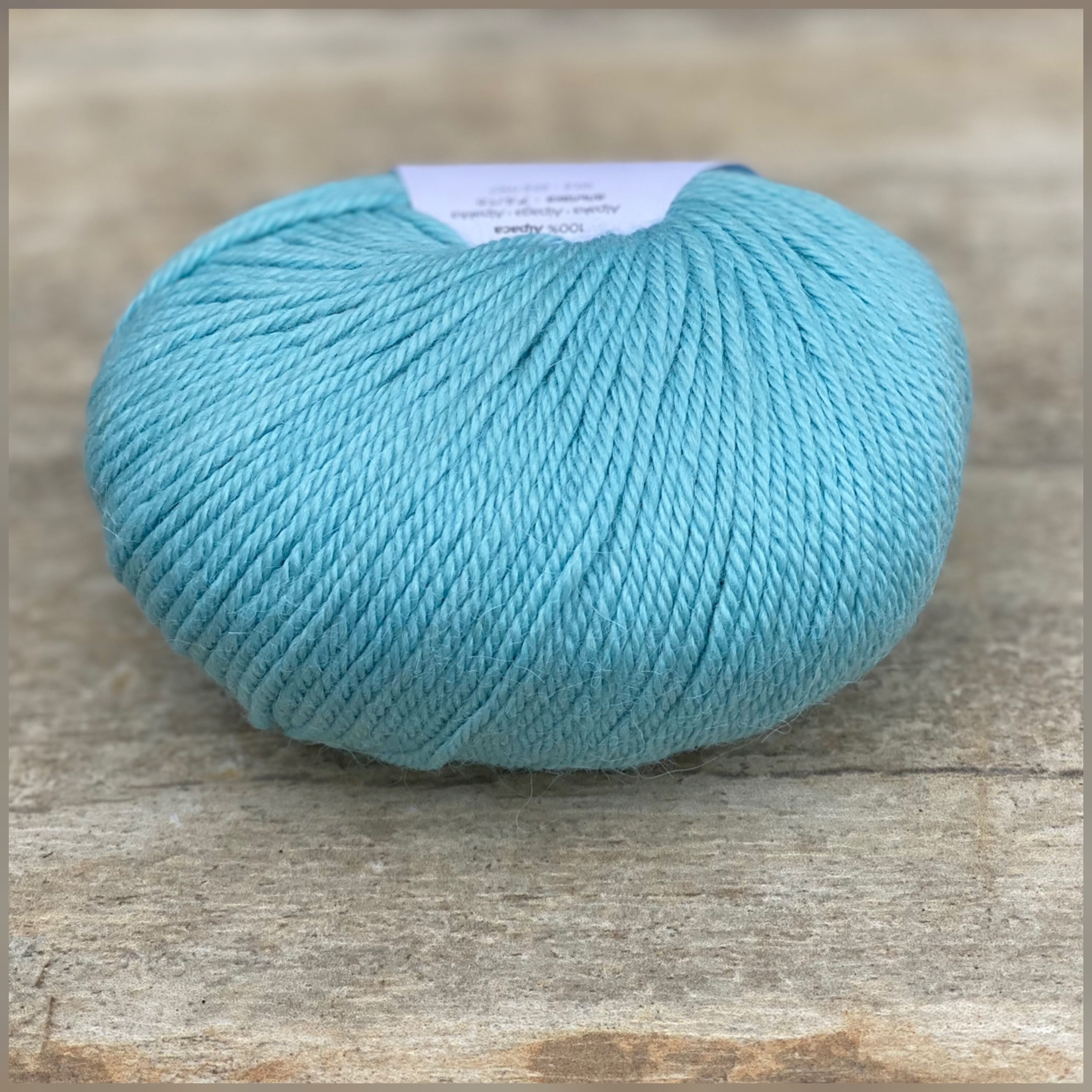 Soft Light Blue Baby Alpaca Yarn for Crocheting or Knitting