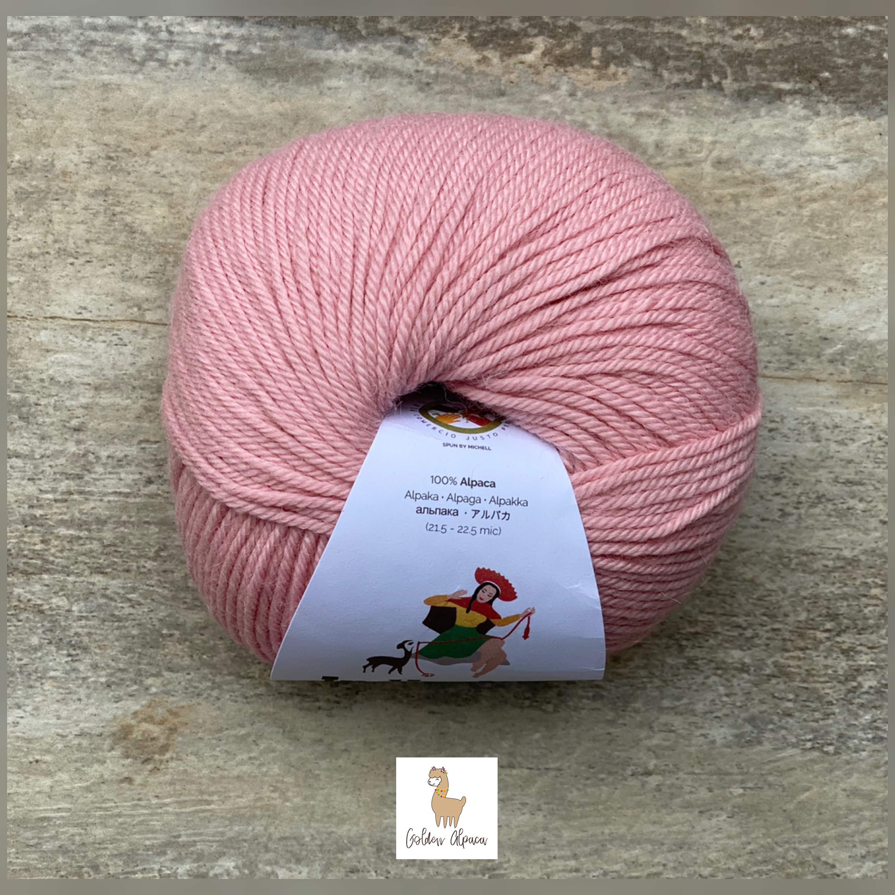 Pink Baby Alpaca Yarn From Peru for Crocheting or Knitting