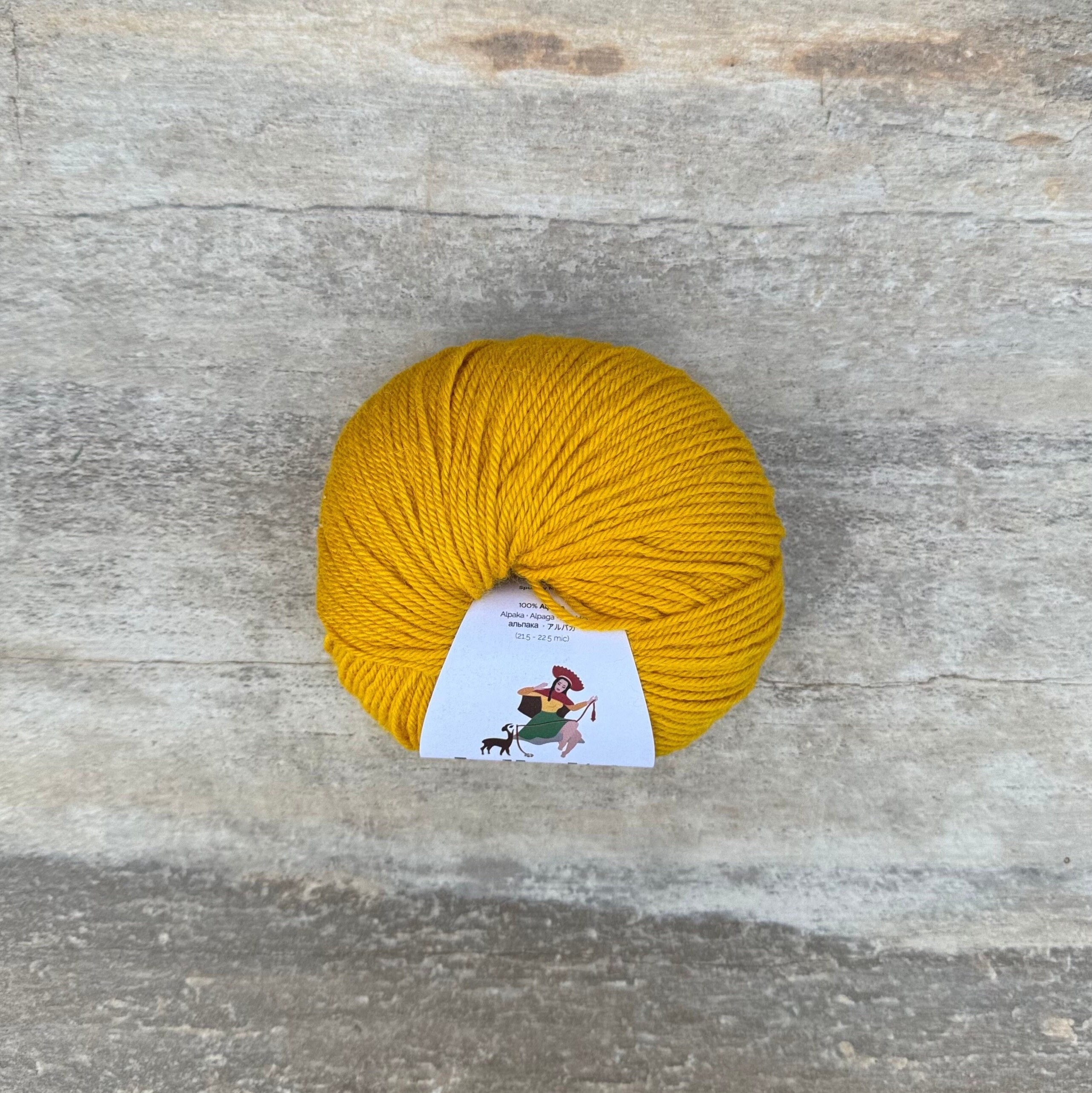Yellow Baby Alpaca Yarn for Crocheting or Knitting / Super Soft