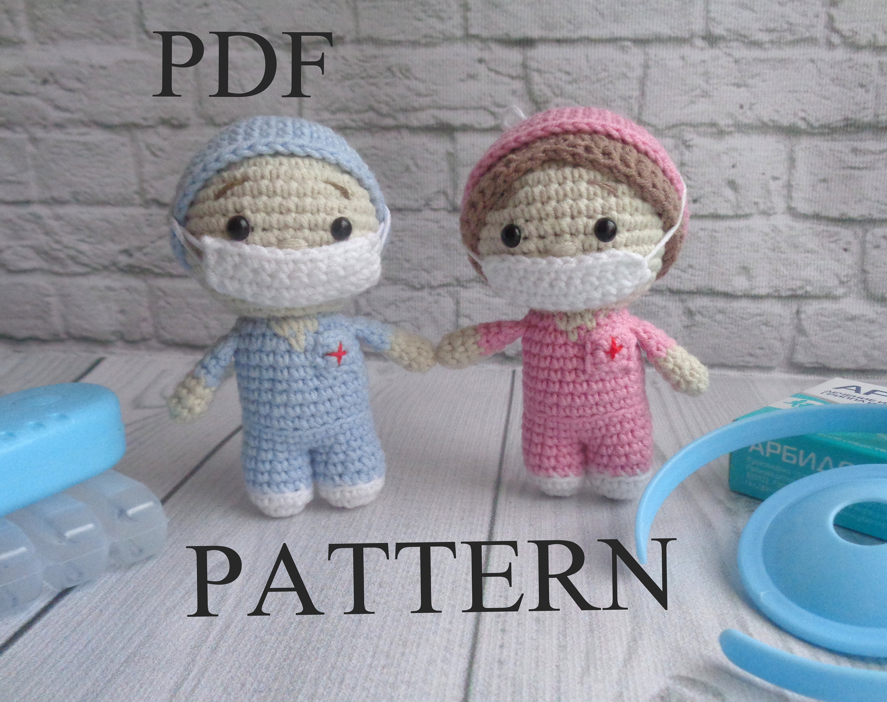 PATTERN Crochet Medical doll. Nurse and doctor. Etsy