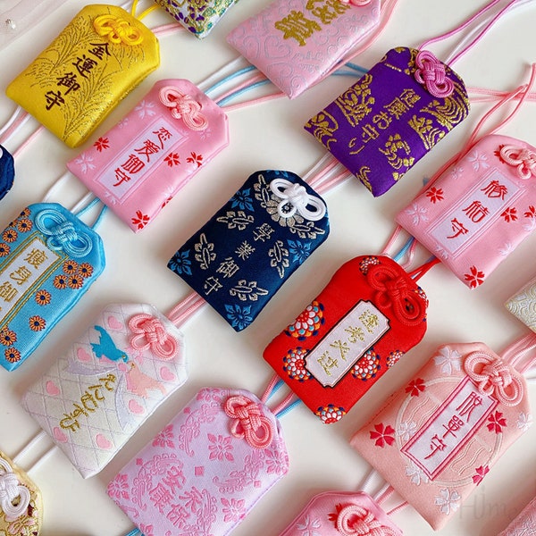 Amulette japonaise Omamori Charm porte-bonheur pour la santé, l'éducation, l'amour, la réussite professionnelle