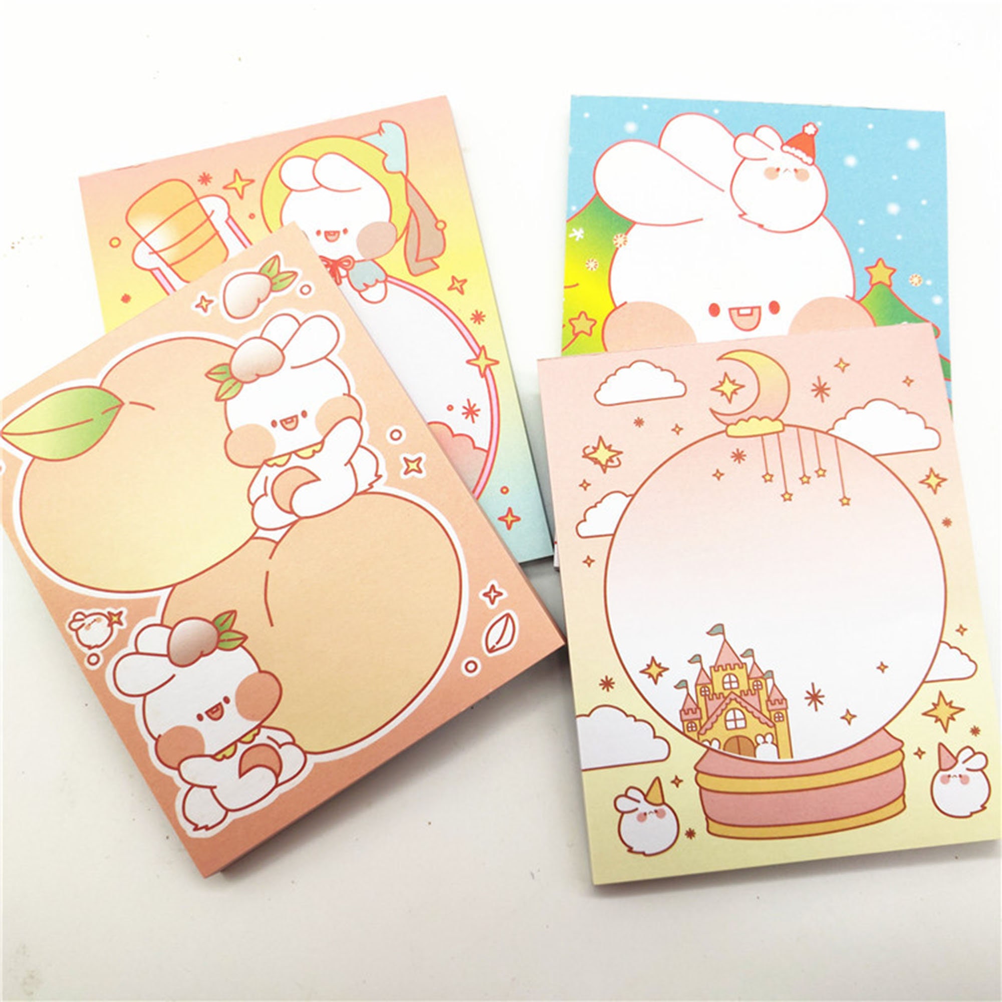 Cute Rabbit Sticky NoteCartoon Sticky NoteMemo Book Kawaii Etsy