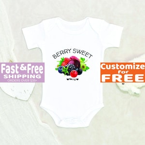 Berry Sweet Personalized Baby Onesie®: Custom Flower Design