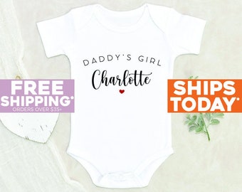 Father's Day Baby Clothes Personalized Daddy's Girl Baby Clothes New Baby Gift Custom Father's Day Onesie® Gender Reveal Baby Onesie®