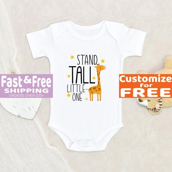 Giraffe Baby Onesie Stand Tall Little One Baby Onesie Gift for Niece nephew Cute Animals Baby Onesie Baby Shower Gift Etsy UK