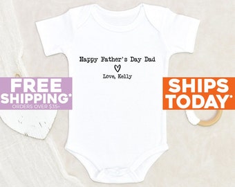 Custom First Father's Day Onesie® Father's Day Baby Clothes  Cute Father's Day Baby Onesie® Cute Custom Onesie® Personalized Baby Onesie®