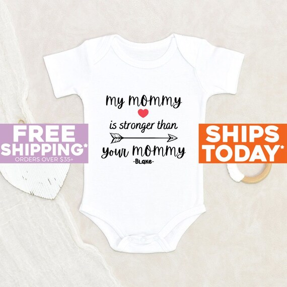 Mom Workout Baby Onesie My Mommy Is Stronger Than Your Mommy