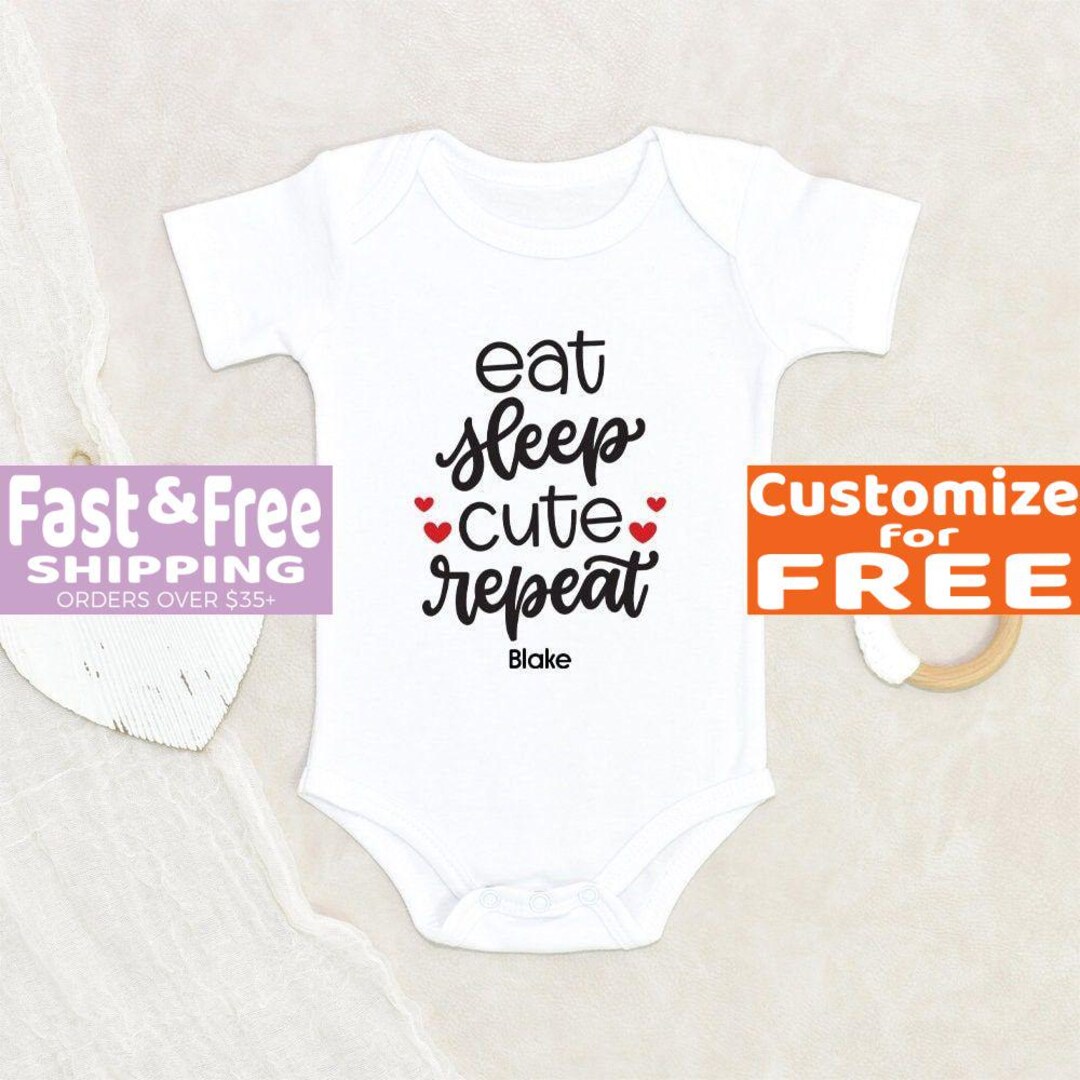 Personalized Baby Onesie - Custom Name & Number Football Season Bodysuit