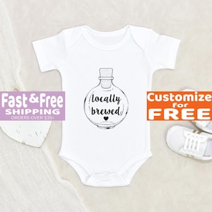 Funny Onesie® Unique Gift for Baby Unisex Baby Gift Funny Baby Shower Gift Milk Funny Baby Clothes Locally Brewed Onesie® Beer Onesie®
