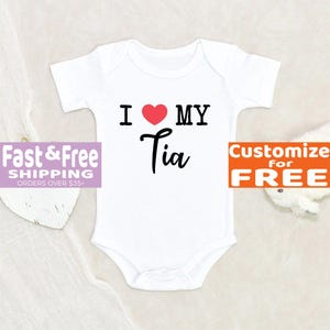 Tia Loves Me Baby Onesie® I Love My Tia Baby Onesie® Auntie Baby Onesie® Pregnancy Announcement Baby Onesie® Cute Baby Onesie®