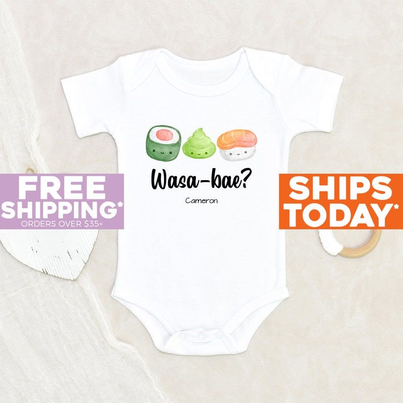 Wasabi Baby Onesie® Wasa Bae Personalized Baby Onesie® Etsy