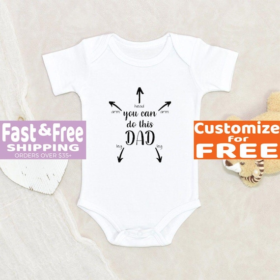 Hipster Baby Clothes Dad Can Do This Baby Onesie Newborn Baby Onesie Baby Shower Gift Funny Baby Onesie Trendy Baby Clothes Etsy
