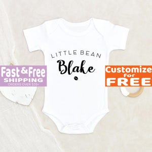 Personalized Baby Onesie: Minimalist Little Bean Design