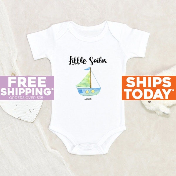 Sailboats Baby Onesie® Little Sailors Personalized Baby Onesie® Sailing Baby Onesie® Mariner Baby Onesie® Boating Baby Onesie® Cute Onesie®