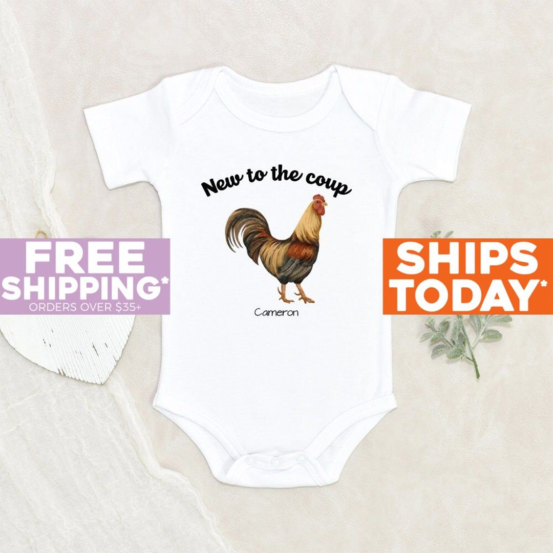 Rooster Baby Onesie® Newest to Coup Personalized Onesie® Baby Etsy