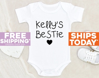 Personalized Baby Clothes Besties Personalized Name Baby Onesie® Custom Baby Onesie® Bestie Baby Onesie® Custom Name Baby Clothes