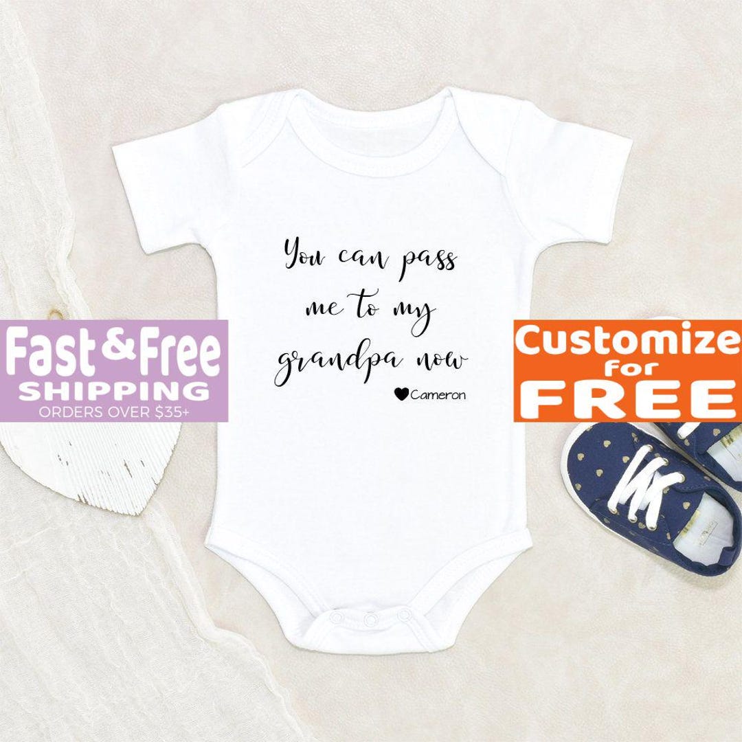 Funny Grandpa Baby Onesie® to My Grandpa Now Personalized Name