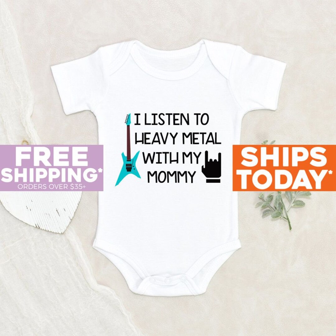 Heavy metal top baby onesies