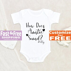 Personalized &#39;How Does Auntie Sound?&#39; Baby Onesie®