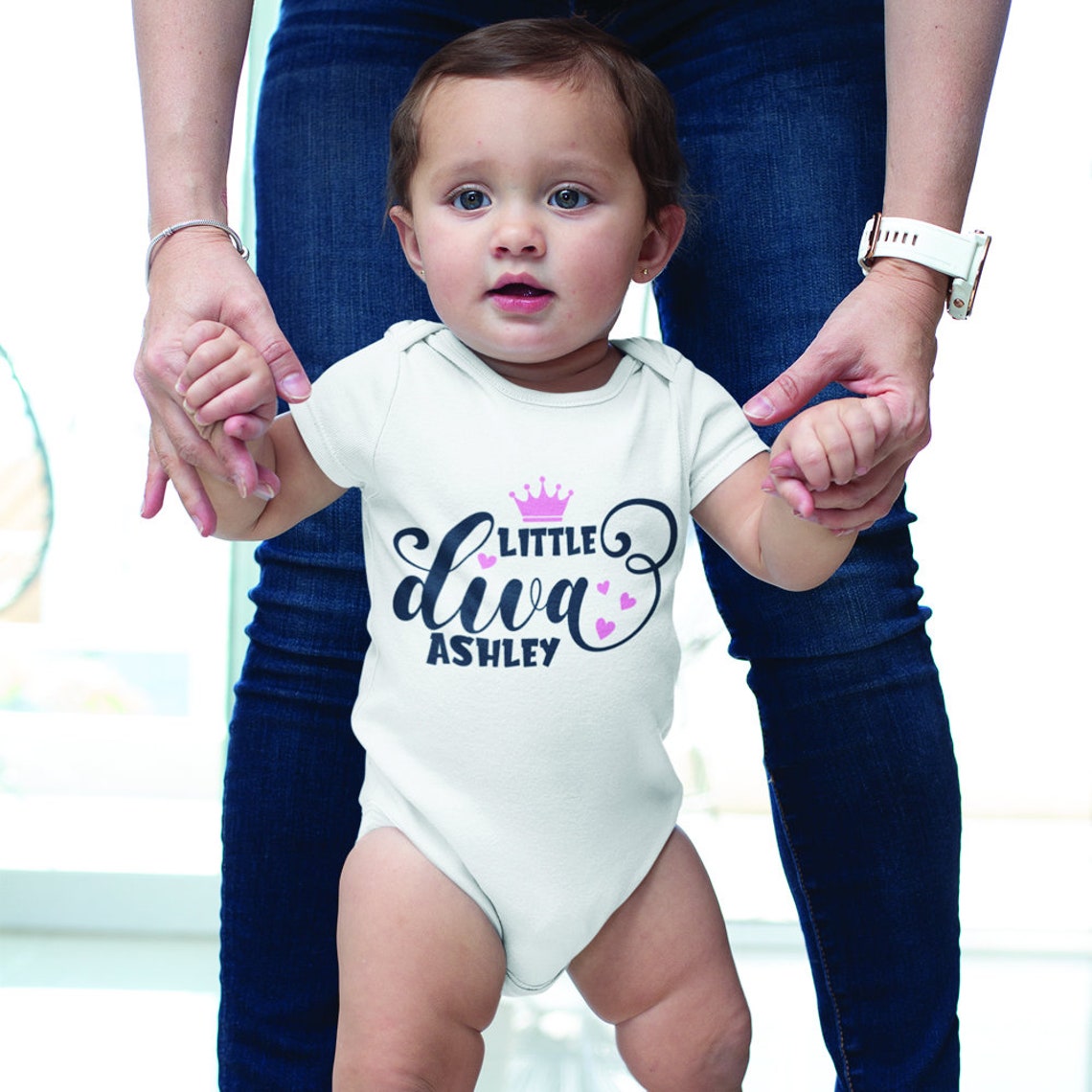 Custom Baby Girl Onesie® Little Diva Personalized Name Baby Etsy