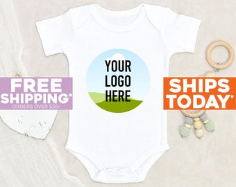 Pregnancy Announcement Onesie® Custom Logo Baby Onesie® Birth Reveal Baby Onesie® Baby Shower Gift Custom Logo Baby Clothes