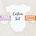 Custom Name Baby Onesie® Custom Text Personalized Baby Onesie® Pregnancy Announcement Onesie® Birth Reveal Baby Onesie® Baby Shower Gift 