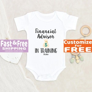 Accounting Baby Onesie® Financial Advisor Training Personalized Baby Onesie® Finance Baby Onesie® Accountant Baby Onesie® Baby Shower Gift