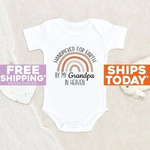 Memorial Baby Onesie® Handpicked For Earth By My Grandpa In Heaven Baby Onesie® Grandpa Baby Onesie® Grandpa Announcement Baby Onesie®