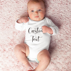 Custom Name Baby Onesie® Custom Text Personalized Baby Onesie® image 4