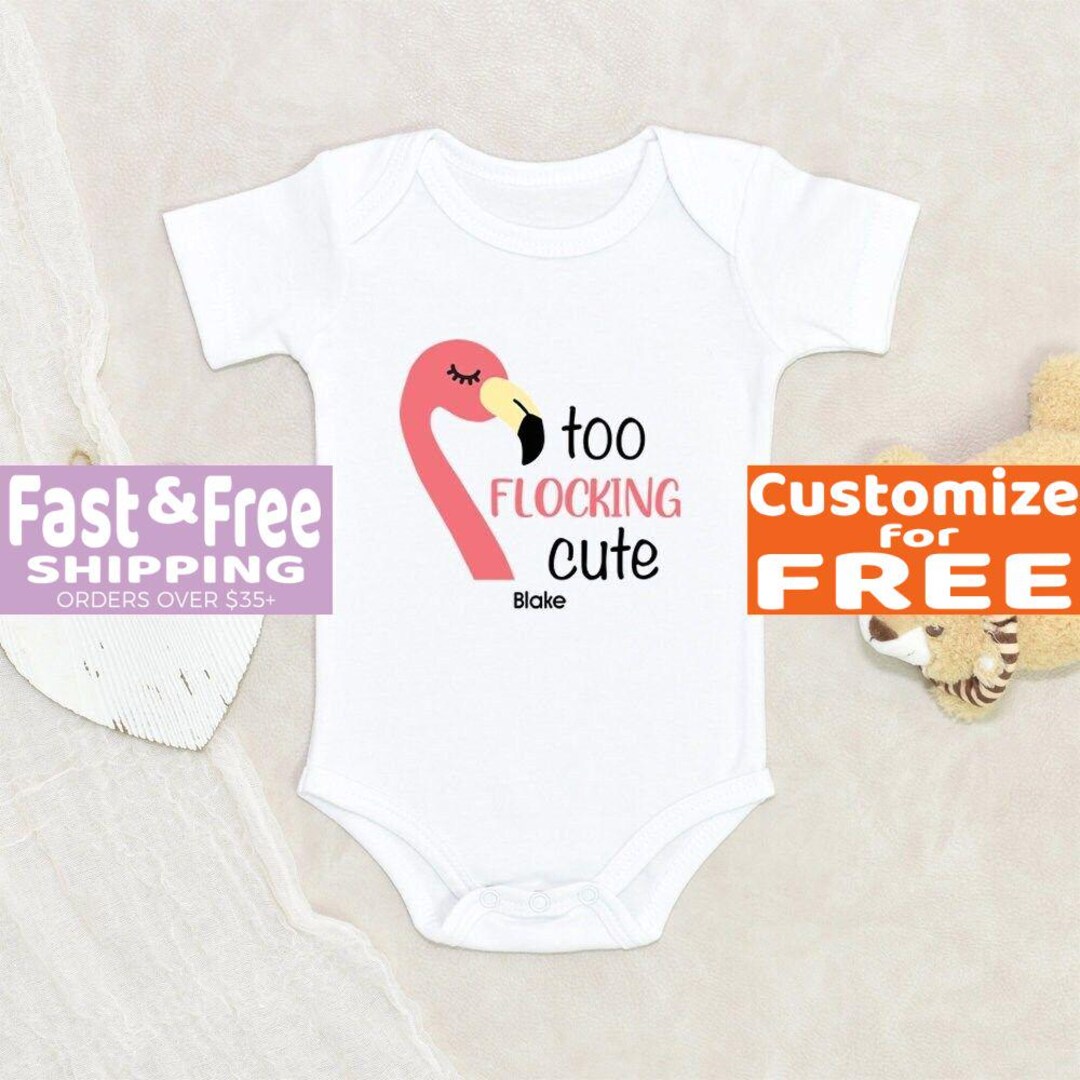 Flamingo Print Onesie