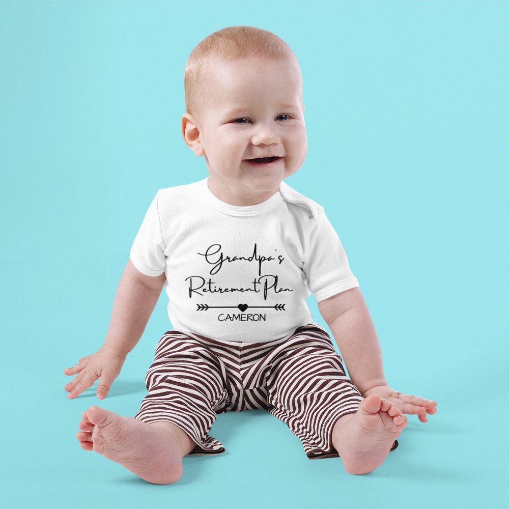 Grandpa Announcement Onesie® Grandpa's Retirement Plan - Etsy