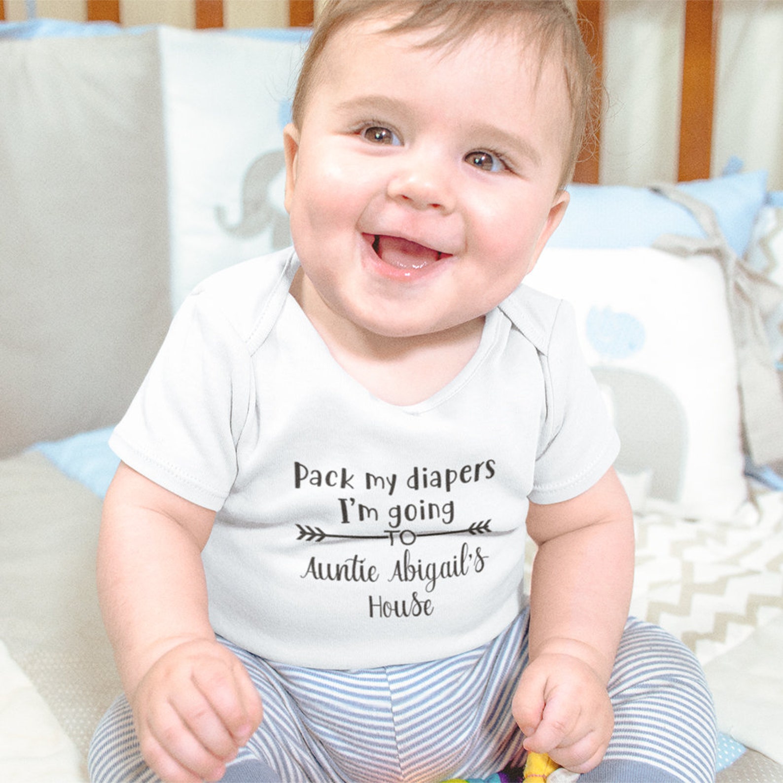 Auntie Custom Baby Clothes Pack My Diapers I'm Going to Etsy UK