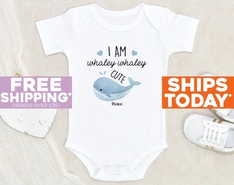 Whale Baby Onesie® I'm Whale Whale Cute Personalized Baby Onesie® Animals Baby Onesie® Cute Baby Onesie® Baby Shower Gift Funny Baby Clothes