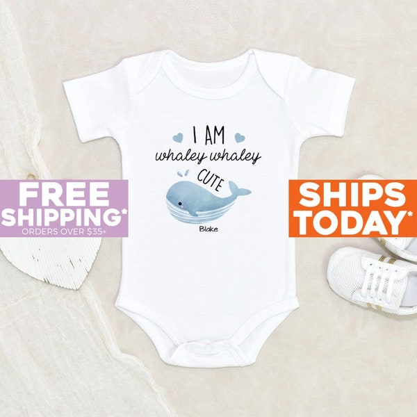 Whale Baby Onesie® I'm Whale Whale Cute Personalized Baby Onesie® Animals Baby Onesie® Cute Baby Onesie® Baby Shower Gift Funny Baby Clothes