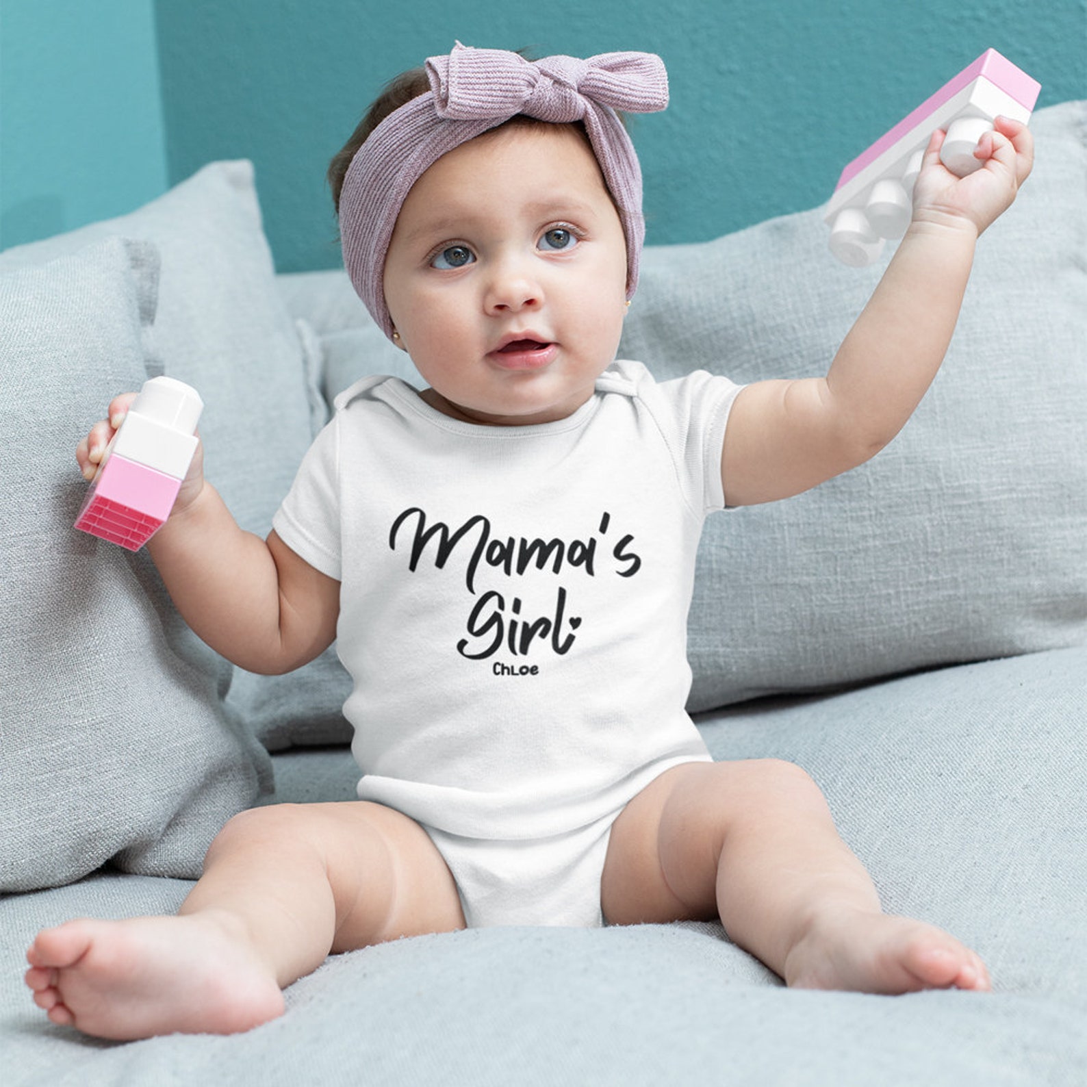 Mother's Day Custom Baby Onesie® Mamas Girl Personalized Etsy