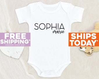 Custom Name Onesie® Personalized Text Baby Onesie® Custom Text Baby Onesie® Customized Baby Onesie® Baby Shower Gift Cute Baby Clothes