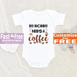 Coffee Baby Bodysuit Cute Baby Clothes Coffee Shirt Cute Baby Shower Gift Cute Onesie® Coffee Onesie® Mom Onesie® Unisex Baby Clothes