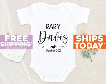 Baby Shower Gift Baby Announcement Personalized Baby Onesie® Pregnancy Announcement Onesie® Custom Baby Clothes Birth Reveal Baby Onesie®