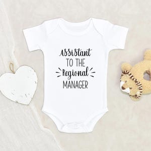 Funny Saying Baby Clothes Funny The Office Baby Onesie® Funny Baby Gift Assistant to the Assistant Regional Manager Onesie® Baby Bodysuit