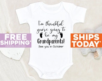 Baby Shower Gift I'm Thankful You're Going To Be My Grandparents Baby Onesie® Pregnancy Announcement Baby Onesie® Personalized Baby Onesie®