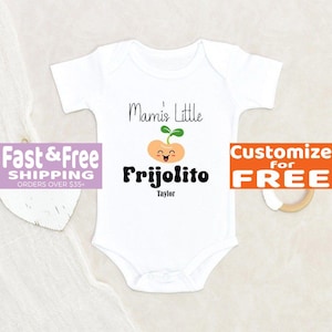 Bilingual Baby Onesie® Mami&#39;s Little Frijolito Personalized Onesie® Spanish Baby Clothes Latino Baby Onesie® Baby Shower Gift Cute Onesie®