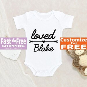 New Baby Gift Loved Custom Name Baby Onesie® Cute Baby Onesie® Pregnancy Announcement Onesie® Custom Baby Onesie® Baby Shower Gift