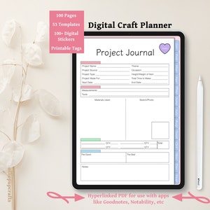 Planner for Creatives, Craft Journal, Digital Craft Planner, Project Planner Template, Craft Business Planner, Planner for Entrepreneurs