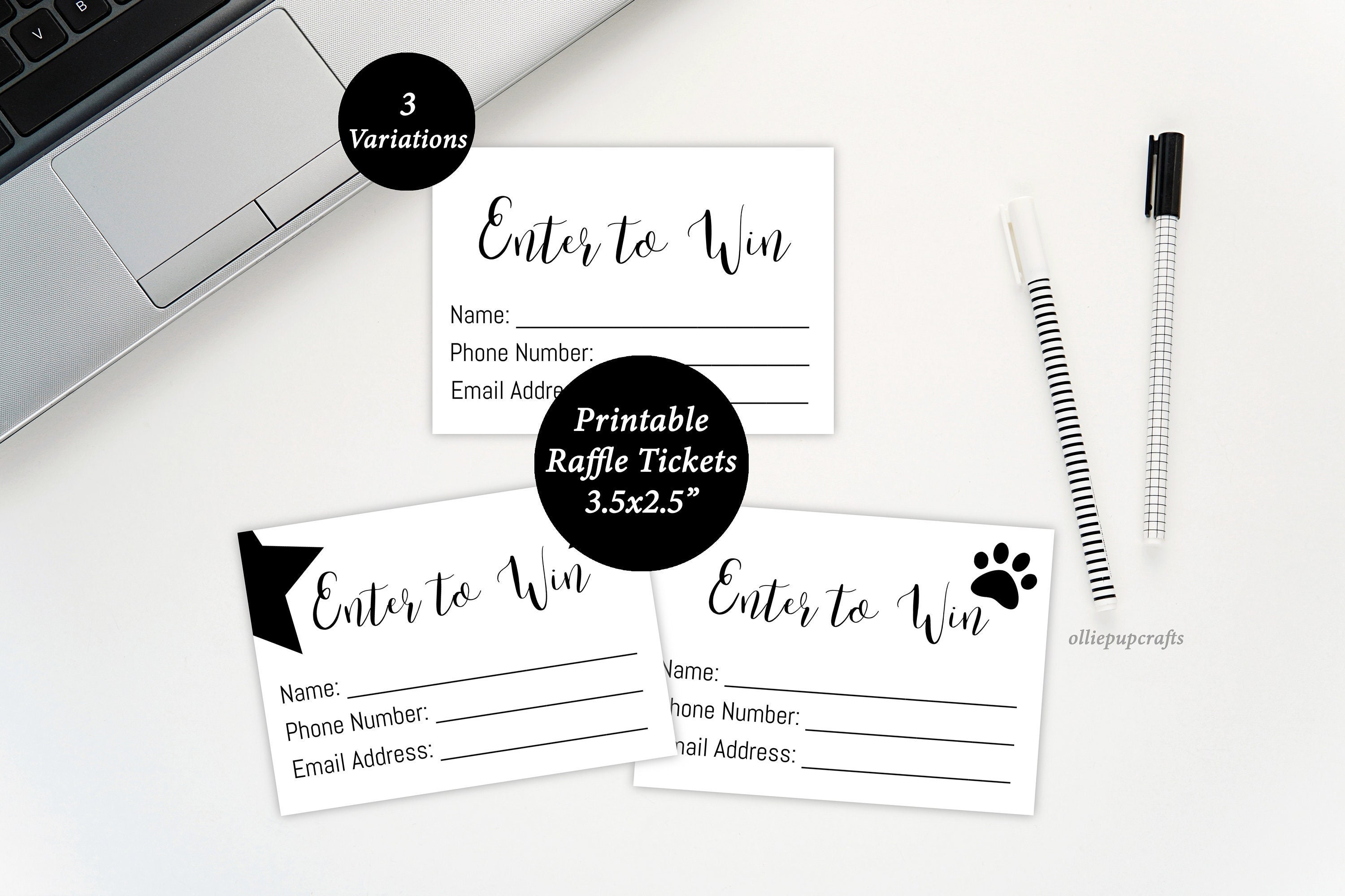 raffle ticket template printable 3 variations gift basket etsy australia