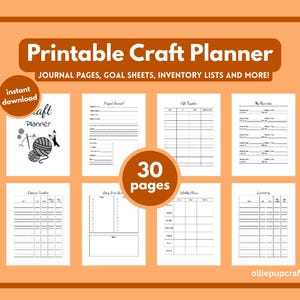 Printable Craft Planner, Craft Journal, Planner for Crafters, Craft Project Planner, Hobby Planner, Craft Organization, Craft Binder