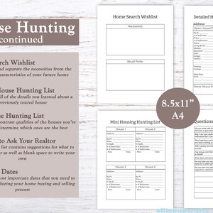 Home Buying Planner, Printable Moving Checklist, New House Planner ...
