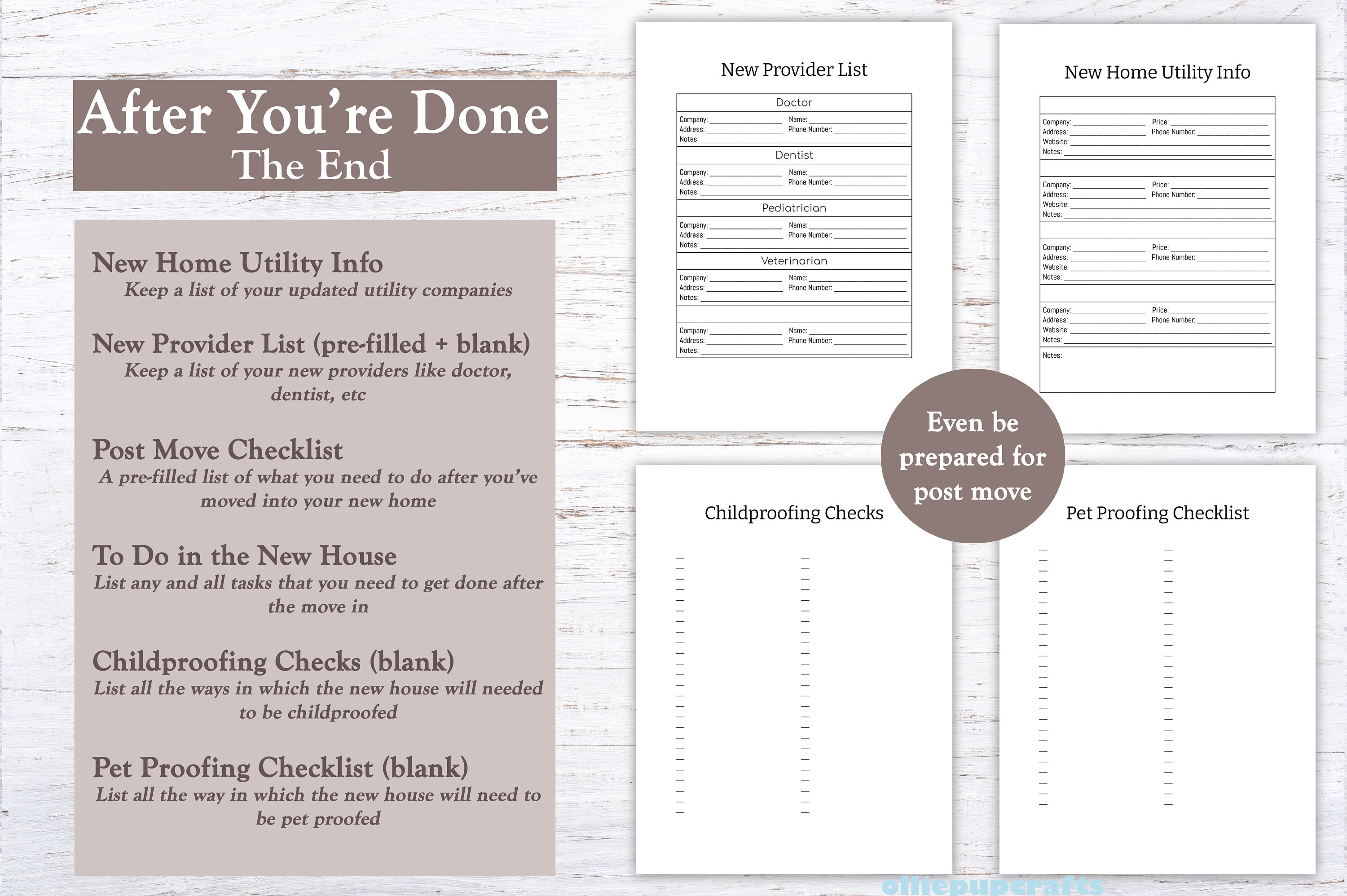 Home Buying Planner, Printable Moving Checklist, New House Planner ...