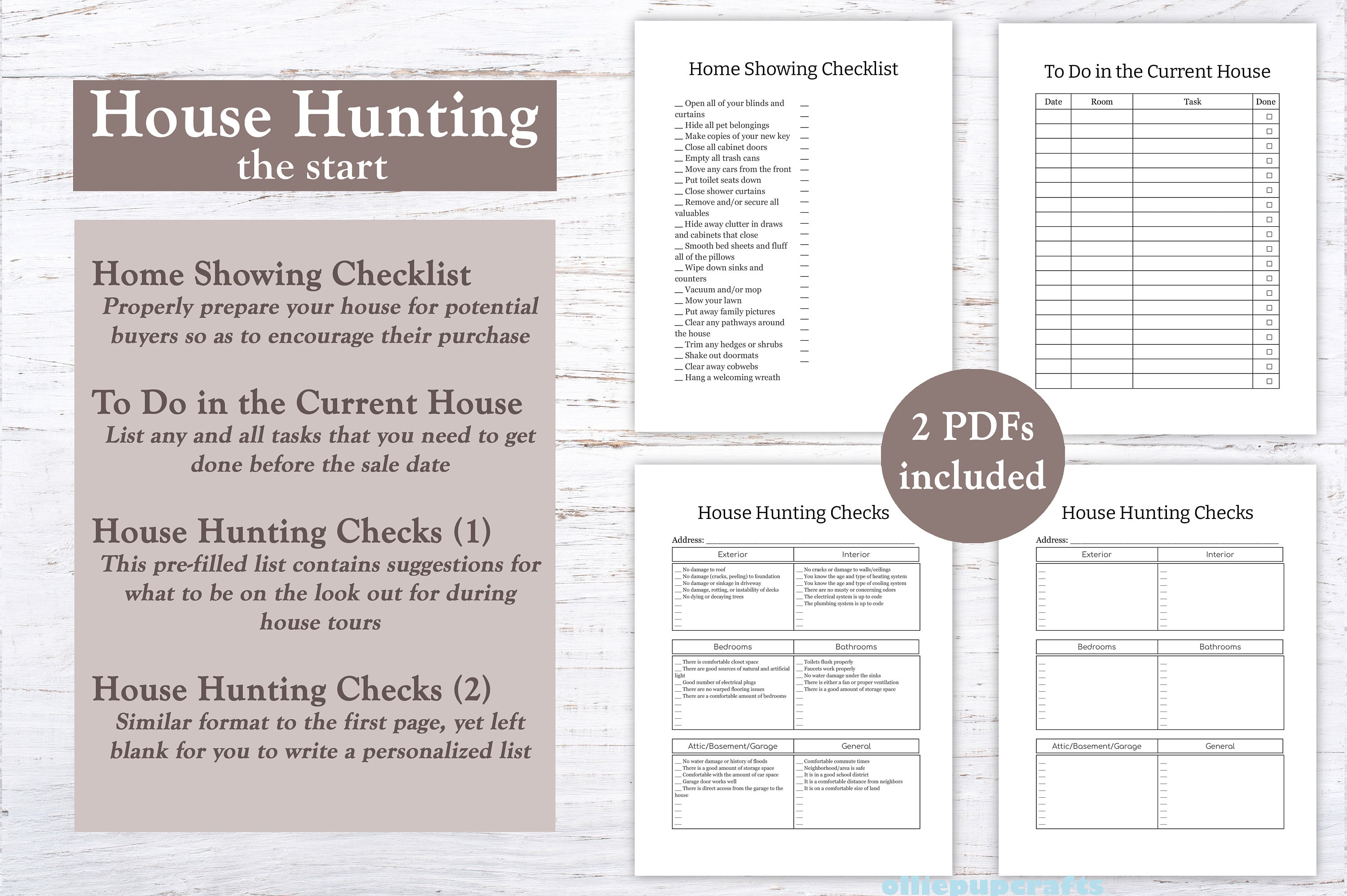 Home Buying Planner, Printable Moving Checklist, New House Planner ...